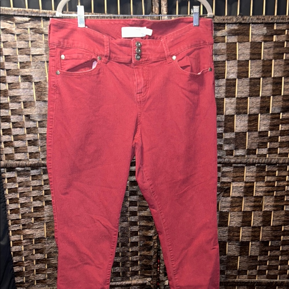 Torrid High Rise Red Jeans Slim Fit